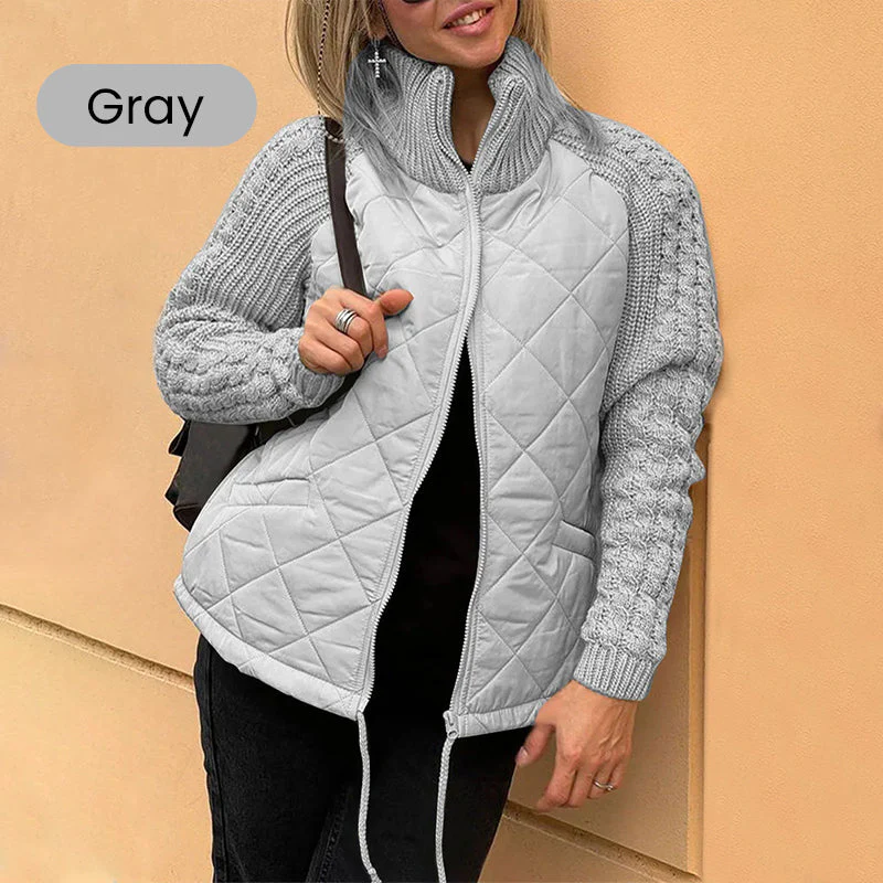 💥Last Day Sale 70% OFF🥰2025 New Women's Knit Patchwork Puffy Jacket - Image 12