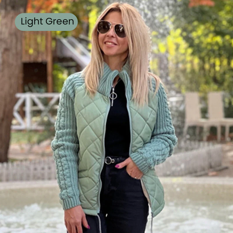 💥Last Day Sale 70% OFF🥰2025 New Women's Knit Patchwork Puffy Jacket - Image 14