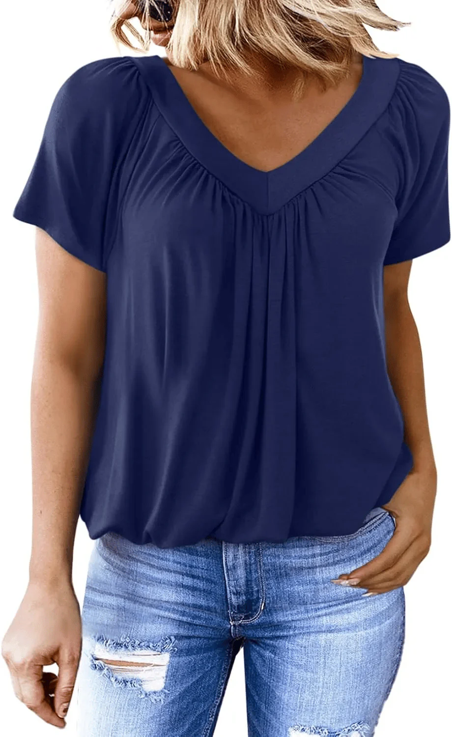 ✨Women's Casual Short Sleeve V Neck Basic T-shirts - Image 4