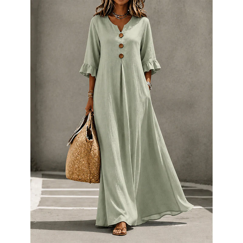 👗 LIMITED-TIME 50% OFF! ✨ Women's V-Neck Loose Maxi Dress – Flowing Silhouette, Soft Drape, Day to Dinner 🌙 - Image 10