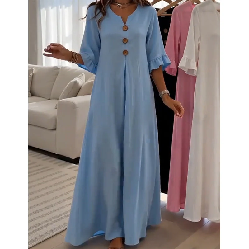 👗 LIMITED-TIME 50% OFF! ✨ Women's V-Neck Loose Maxi Dress – Flowing Silhouette, Soft Drape, Day to Dinner 🌙 - Image 11