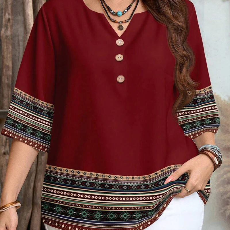 🌸Spring Sale 60% OFF👕Women's Casual Button-Front V-Neck Top - Image 2