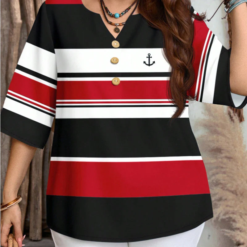 🌸Spring Sale 60% OFF👕Women's Casual Button-Front V-Neck Top - Image 8