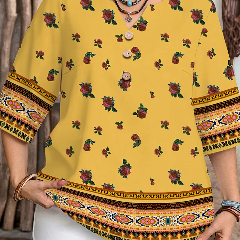 🌸Spring Sale 60% OFF👕Women's Casual Button-Front V-Neck Top - Image 9