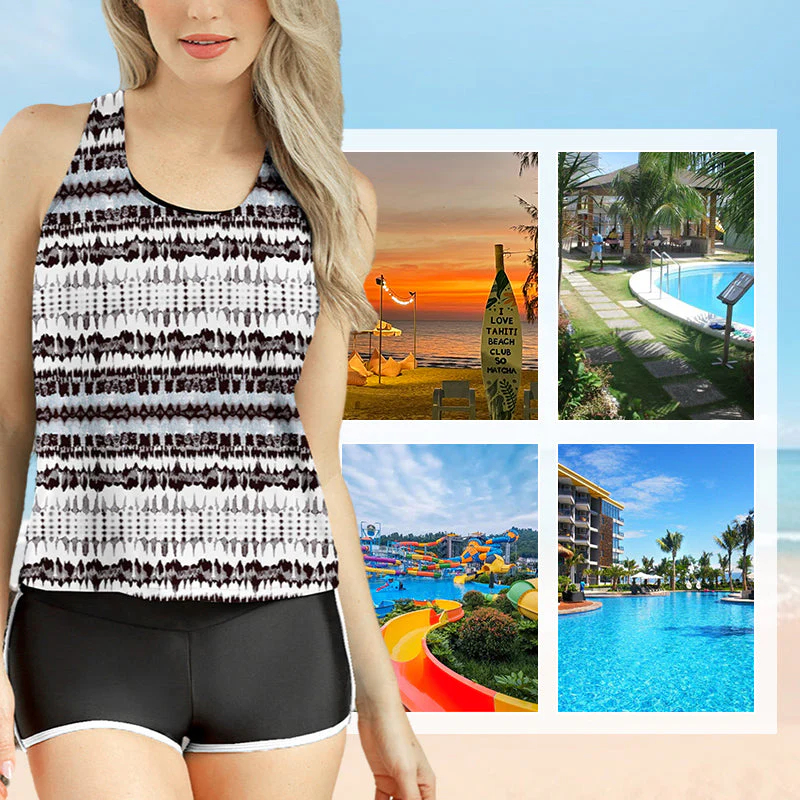 Women's Comfortable Printed Bikini 3-Piece Set - Image 4