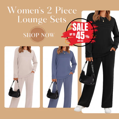 đĽLAST DAY 60% OFFâ¨Women's Crew Neck Top & Drawstring Pants Set - Image 11