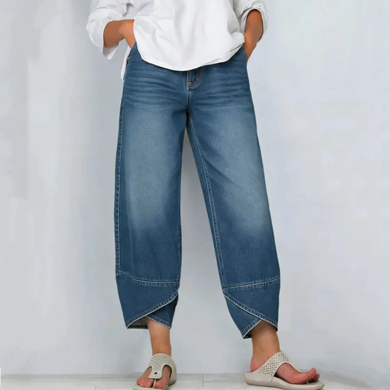 🔥Limited-time offer 50% off🎁Women's Casual Wide-Leg Cropped Jeans - Image 10