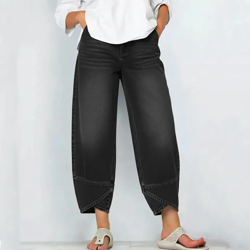 🔥Limited-time offer 50% off🎁Women's Casual Wide-Leg Cropped Jeans - Image 9