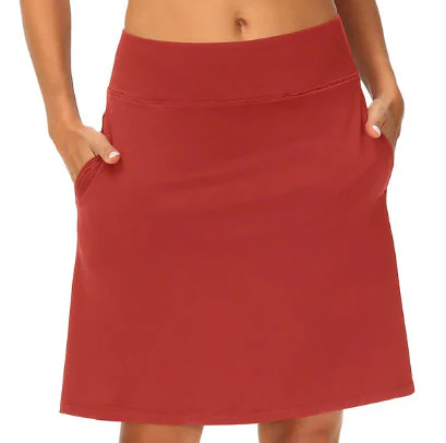 Women's 20" Knee Length Skorts Golf Tennis Skirt - Image 11