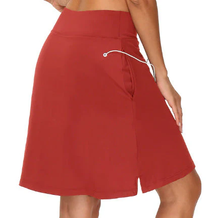 Women's 20" Knee Length Skorts Golf Tennis Skirt - Image 17