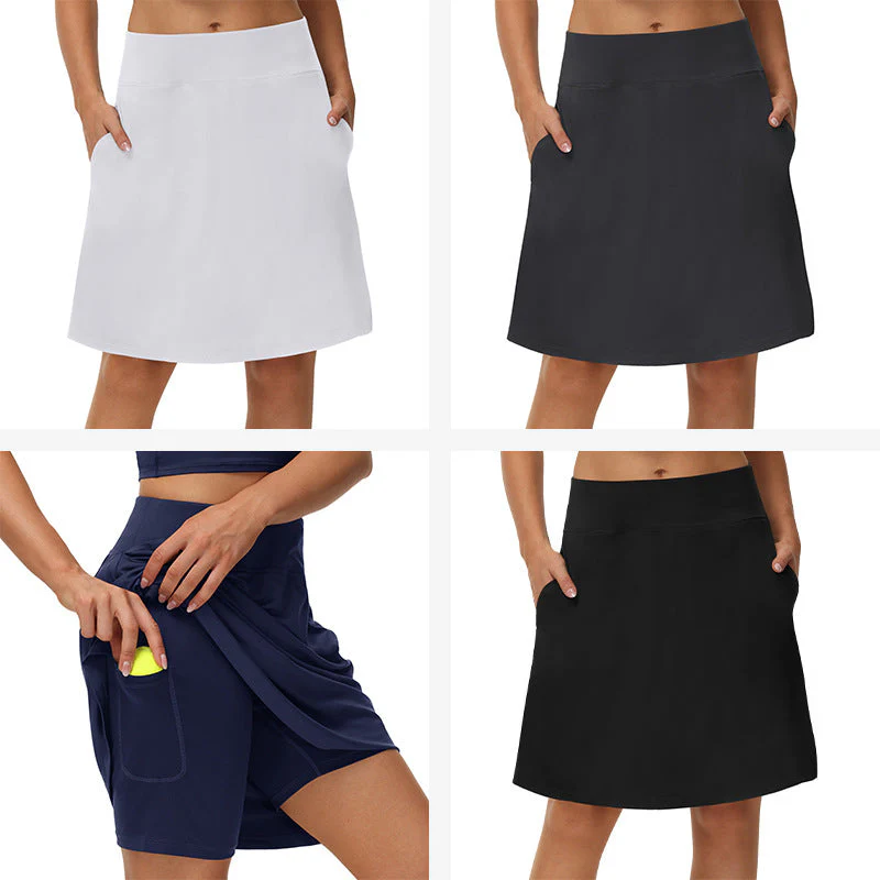 Women's 20" Knee Length Skorts Golf Tennis Skirt - Image 3