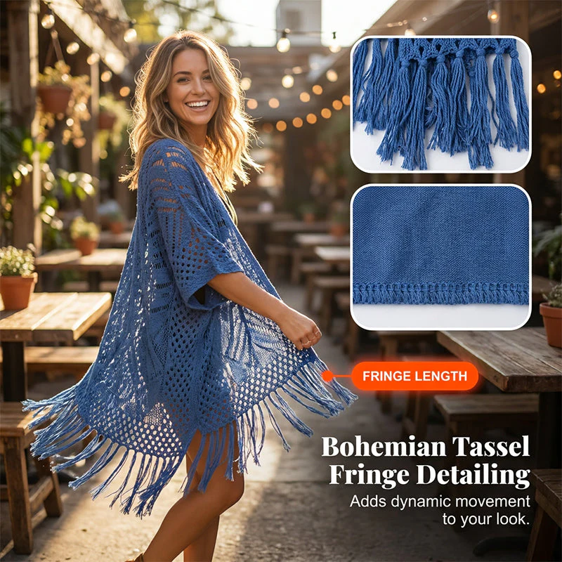 🌊SUMMER HOT SALE 50% OFF 💖Women's Open-Front Knit Cover-Up - Image 2