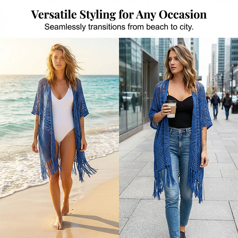 🌊SUMMER HOT SALE 50% OFF 💖Women's Open-Front Knit Cover-Up - Image 8