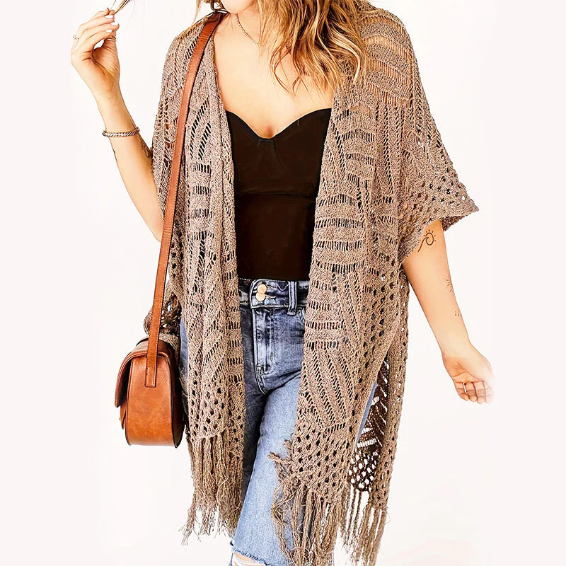 🌊SUMMER HOT SALE 50% OFF 💖Women's Open-Front Knit Cover-Up - Image 9