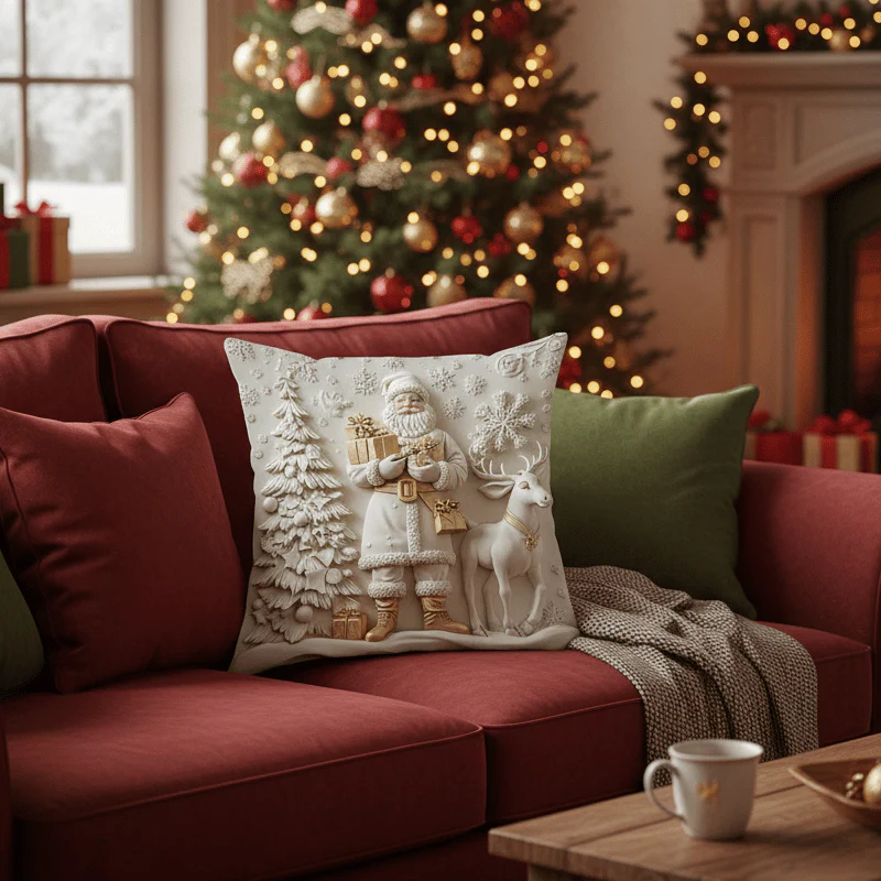 ⏰LAST DAY: £9.99 for 4PCS!!⚡50K+ SOLD!💕Christmas Themed Cushion Cover🎁 - Image 12