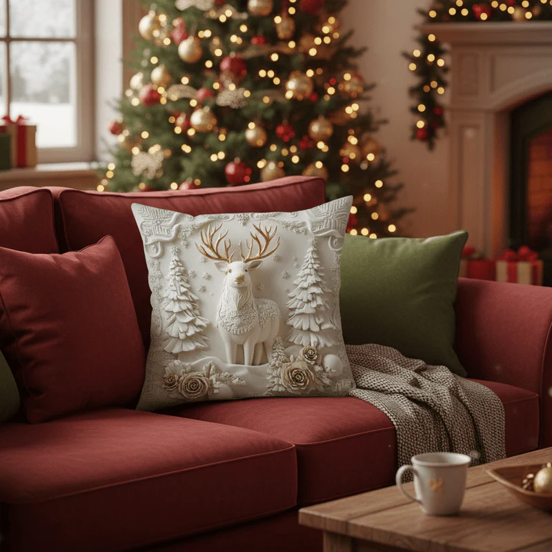 ⏰LAST DAY: £9.99 for 4PCS!!⚡50K+ SOLD!💕Christmas Themed Cushion Cover🎁 - Image 13